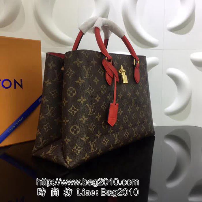 路易威登LV頂級原單 M43550紅色TOTE FLEUR 多功能商務手袋 YDH1550